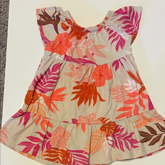 Carter’s Toddler Girl Size 3T Floral Pink & Orange Dress - Picture 1 of 6